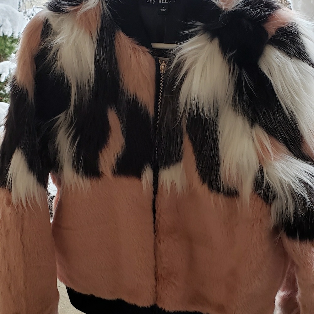 Faux-Fur Bomer Jacket
